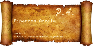 Pipernea Anzelm névjegykártya